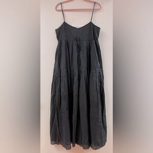DKNY black loose fit maxi cotton dress M